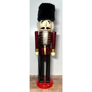 Vintage Wooden Nutcracker Soldier Figurine 20.25 Tall Large